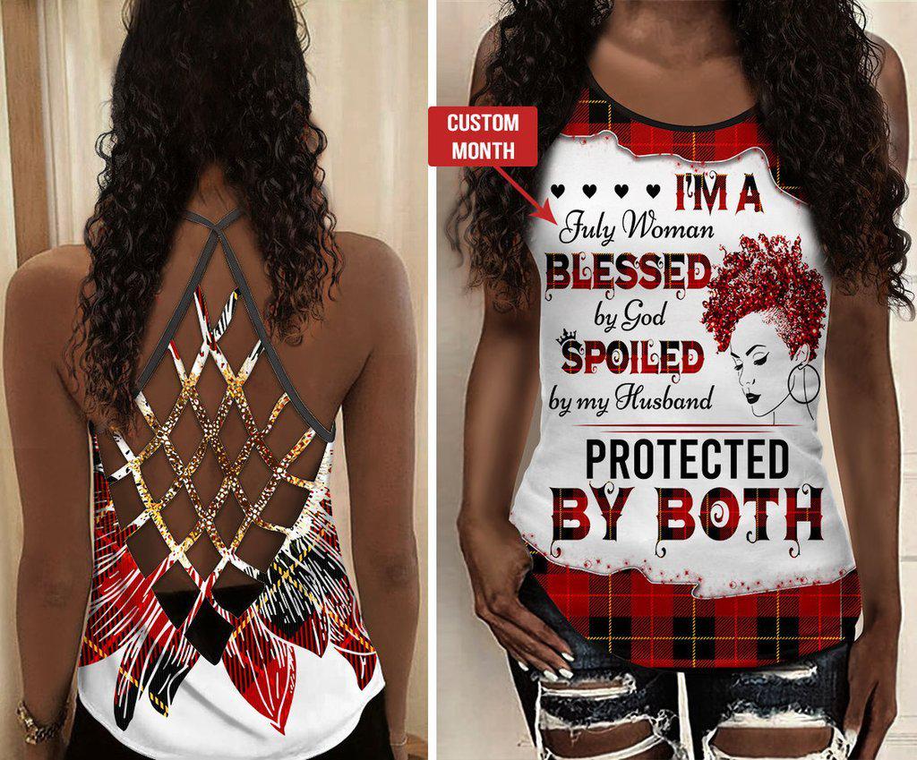 Black Woman Love Peace July Birthday Edition – Hollow Tank Top