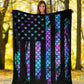 Mermaid American Flag Flannel Blanket For Cozy Home Lounging And Gifting