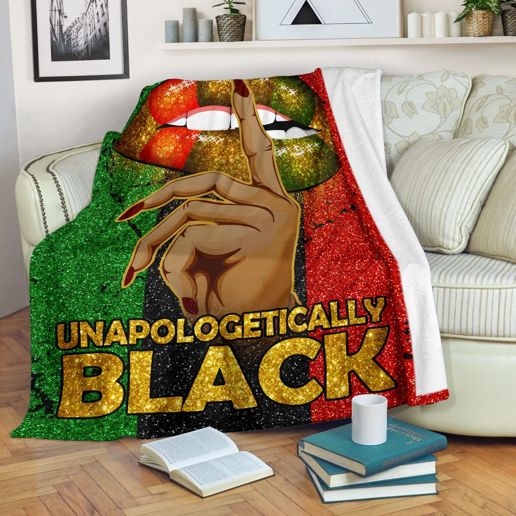 Black Woman Unapologetically Black African American Flannel Blanket For Soft Bed Couch And Home Comfort