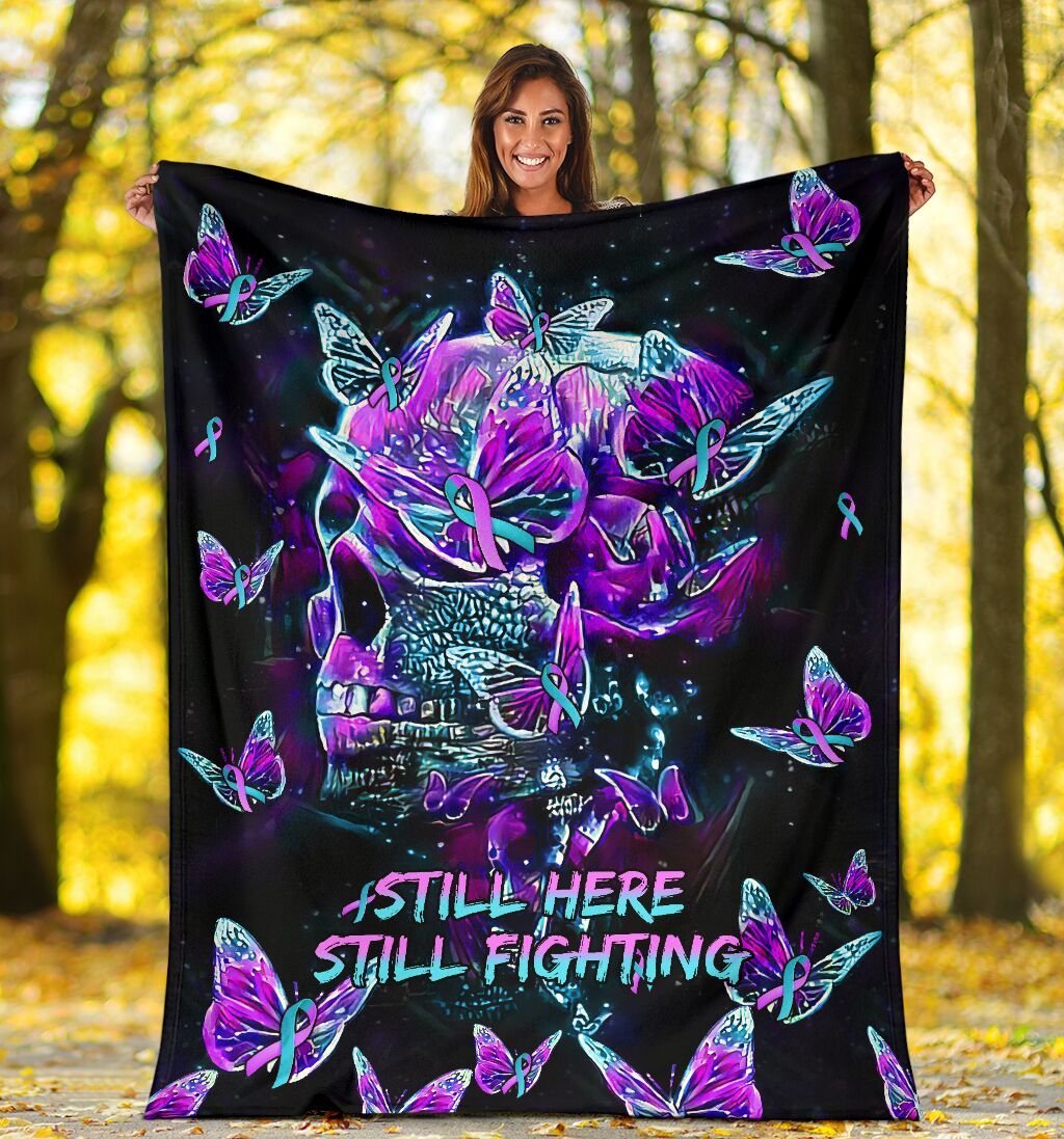 Hope Awareness Butterfly Flannel Blanket For Cozy Home Lounging And Gifting