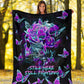 Hope Awareness Butterfly Flannel Blanket For Bed Sofa And Reading Nook Decor
