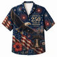 America 250th Patriotic Eagle Flag Hawaiian Shirt