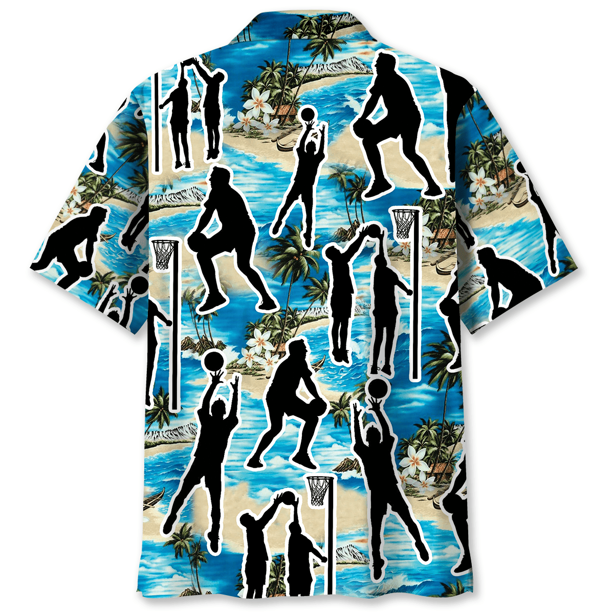 Blue Netball Beach Hawaiian Shirt
