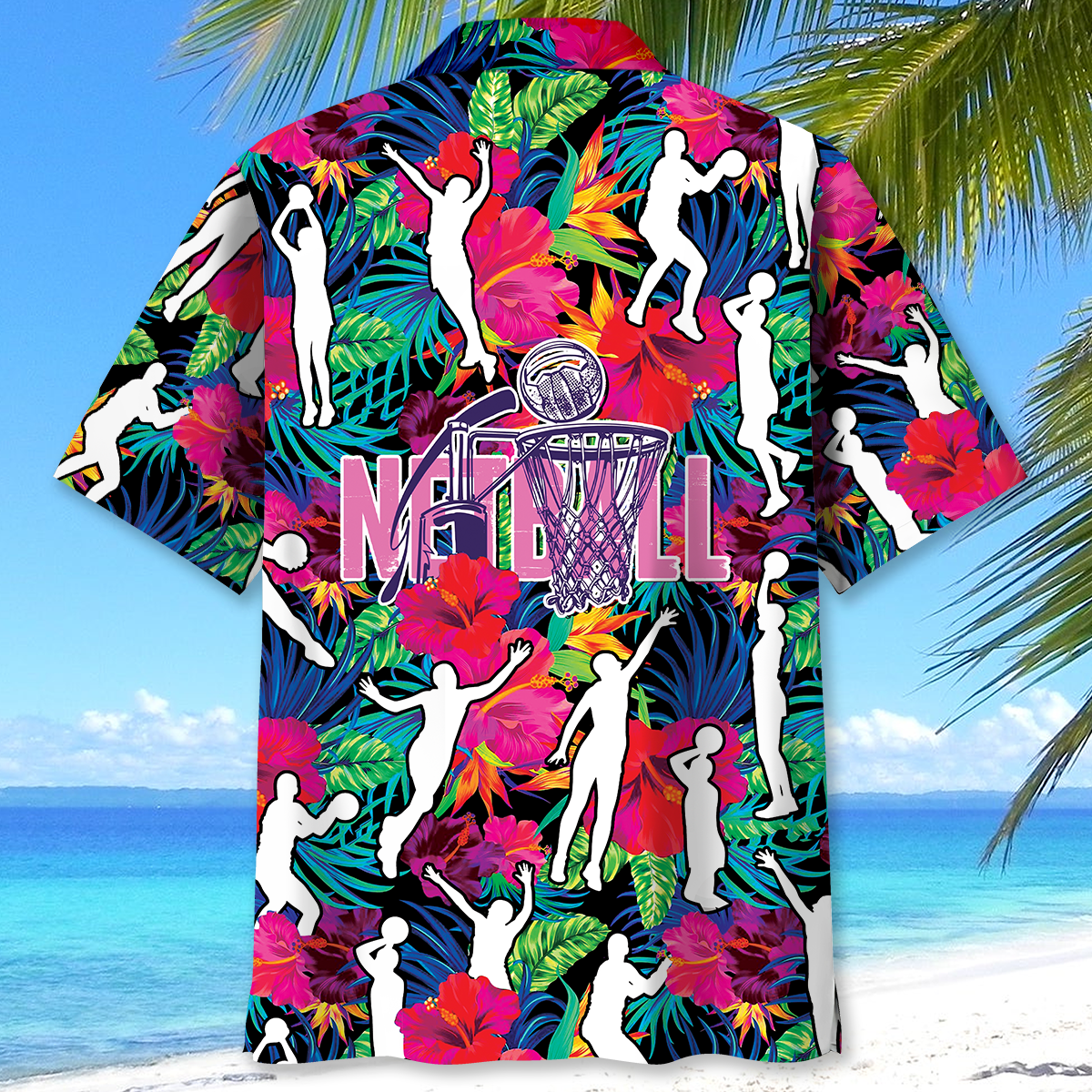 Colorful Netball Tropical Hawaiian Shirt