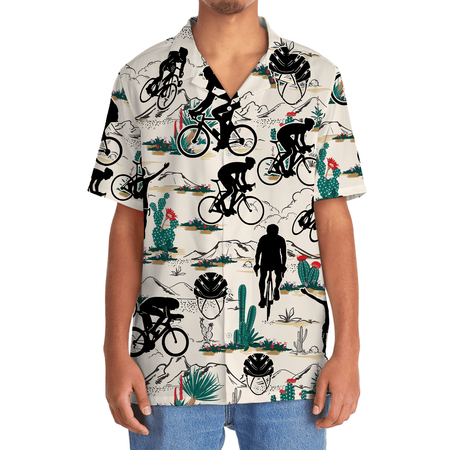 Desert Gravel Cycling Hawaiian Shirt