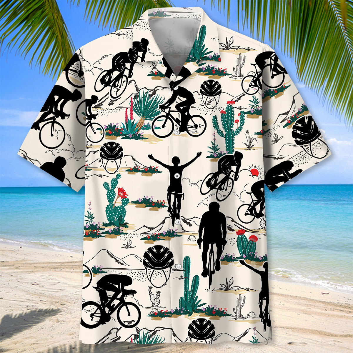 Desert Gravel Cycling Hawaiian Shirt