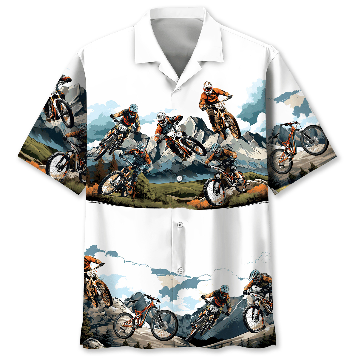 Colorado Mountain Bike Hawaiian Shirt