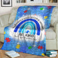 Autism Awareness Kindness And Acceptance Message Flannel Blanket For Living Room And Bedroom Styling