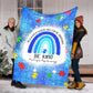 Autism Awareness Kindness And Acceptance Message Flannel Blanket For Relaxing At Home And Travel
