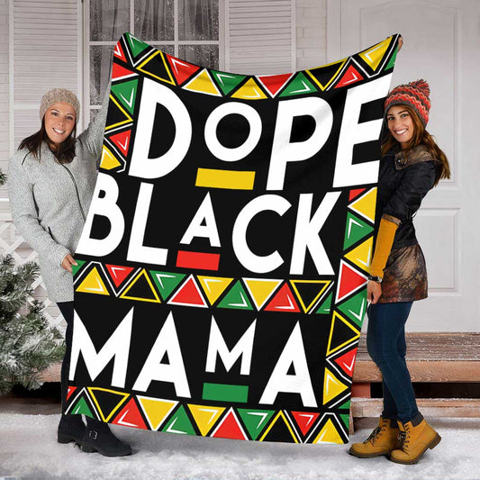 Bold Black Mama African American Art 50 x 60 Inch Flannel Blanket For Cozy Bedroom And Sofa Decor