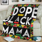 Bold Black Mama African American Art Flannel Blanket For Relaxing At Home And Travel