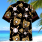 Black Vintage Baseball Gloves Hawaiian Shirt
