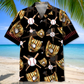 Black Vintage Baseball Gloves Hawaiian Shirt