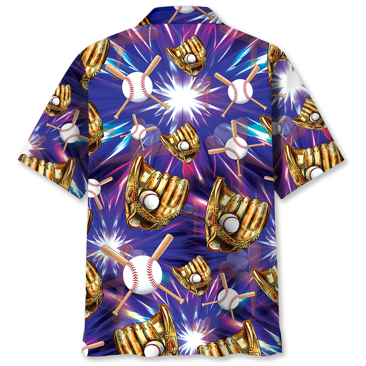 Purple Baseball Gloves Hawaiian Shirt