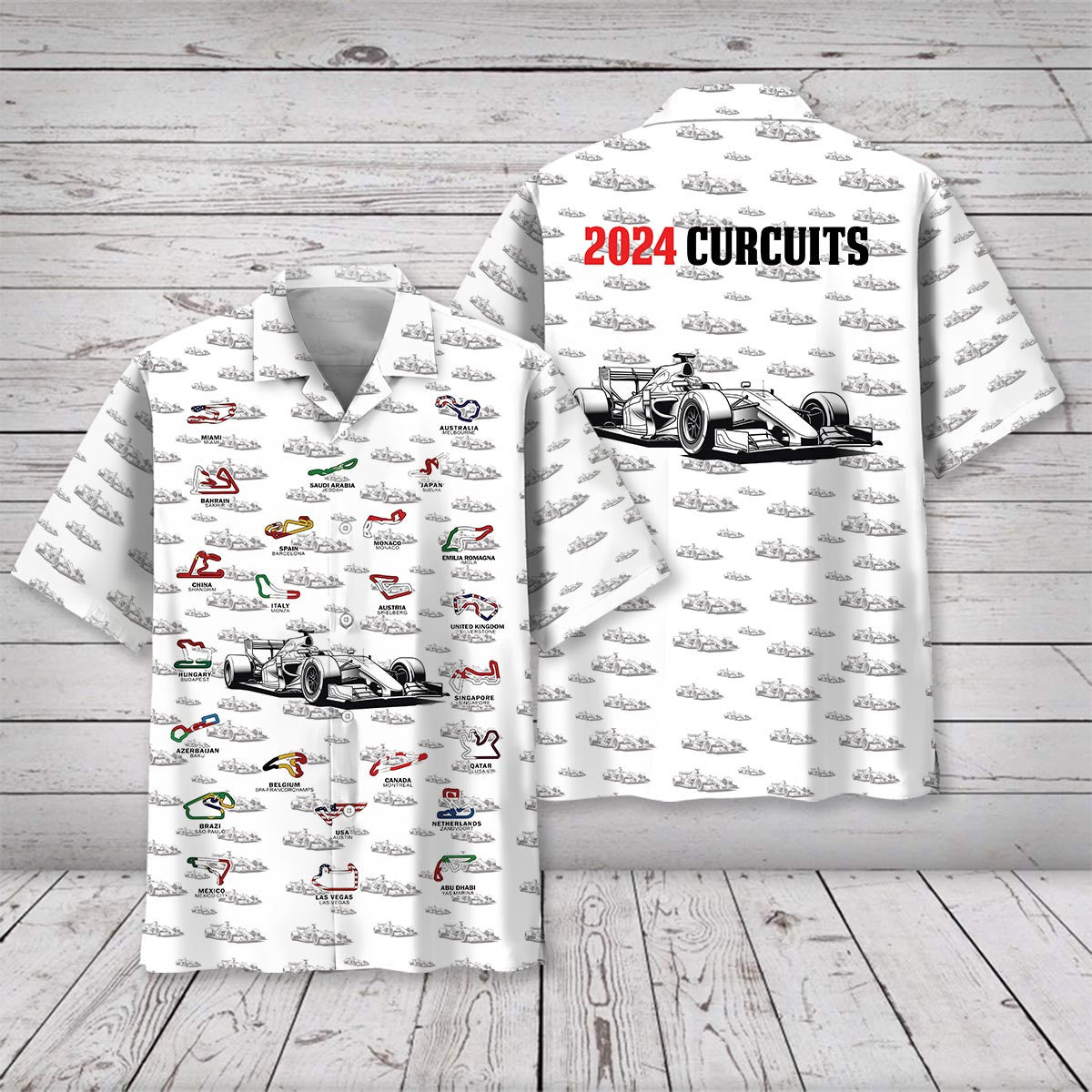 2024 F1 Circruits Hawaiian Shirt