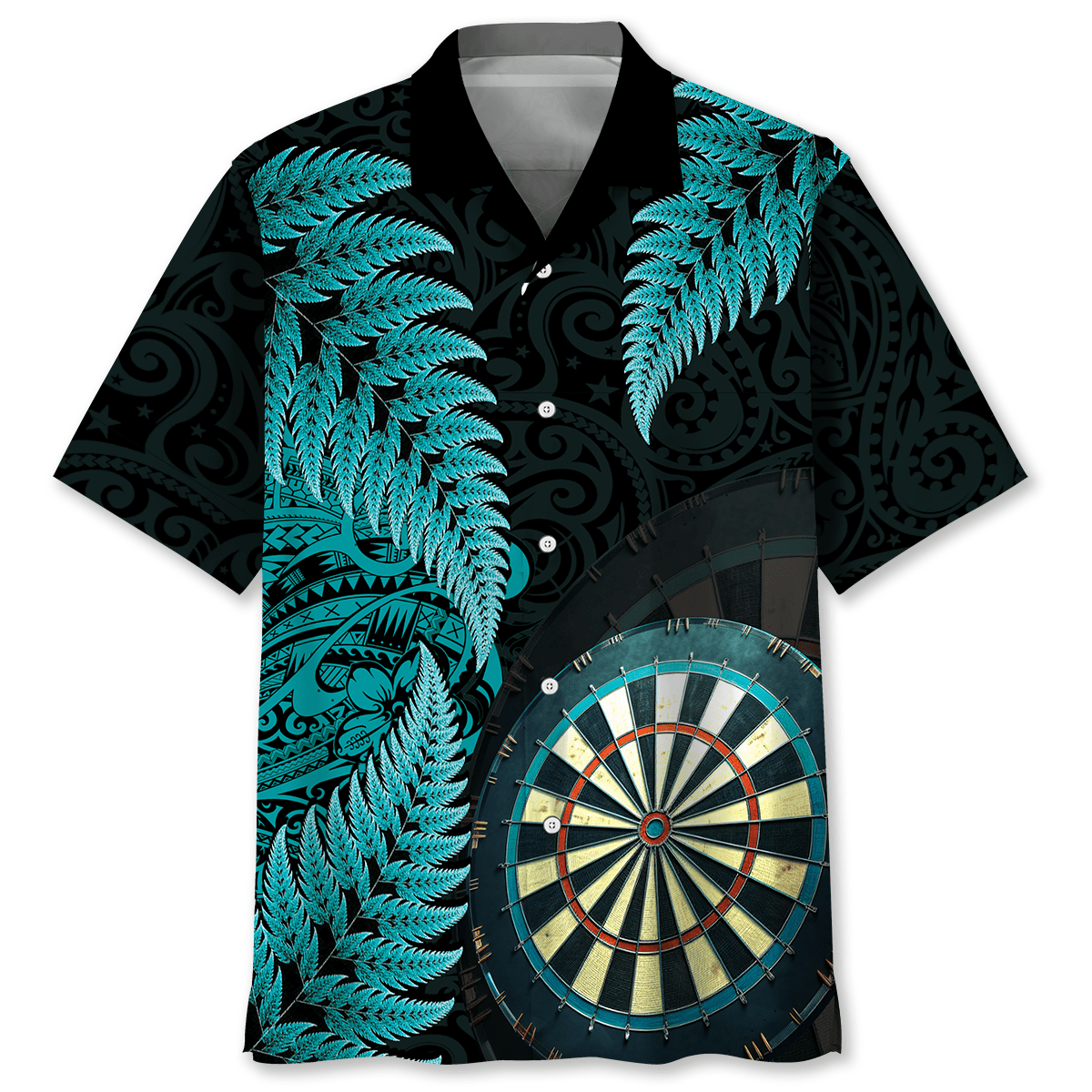 Dart Polynesian Blue Happiness Hawaiian Shirt