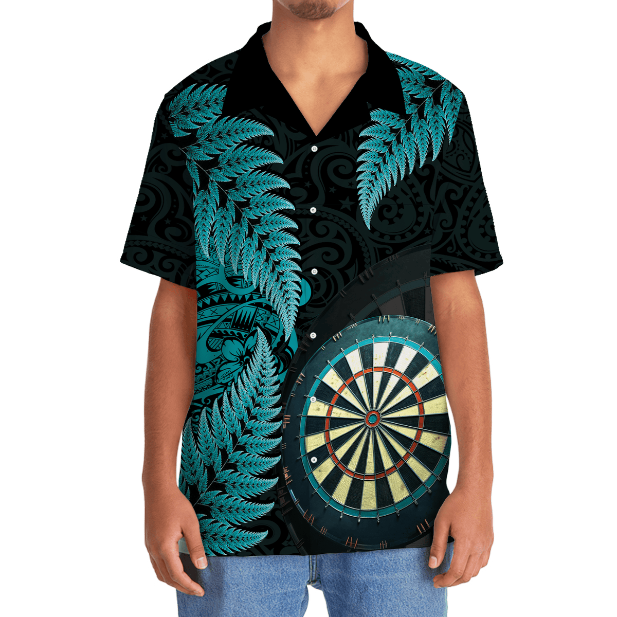 Dart Polynesian Blue Happiness Hawaiian Shirt