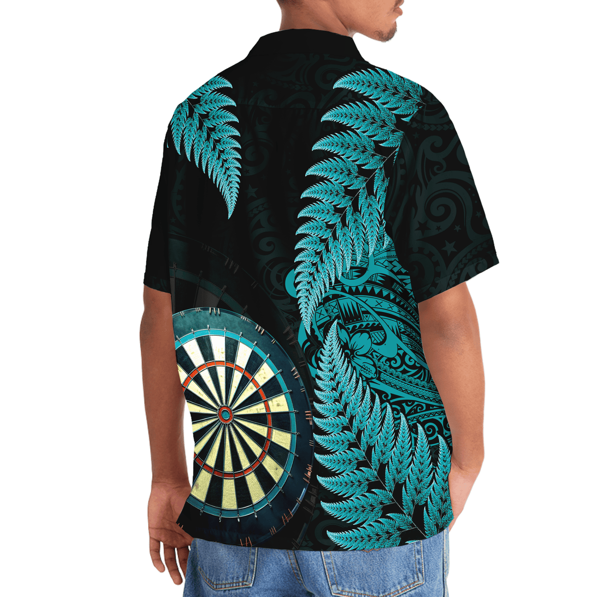 Dart Polynesian Blue Happiness Hawaiian Shirt