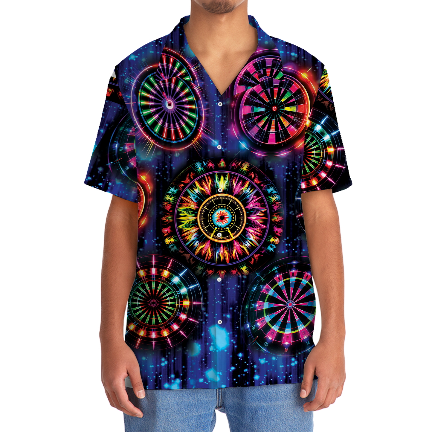 Dart Neon Light Happiness Hawaiian Shirt