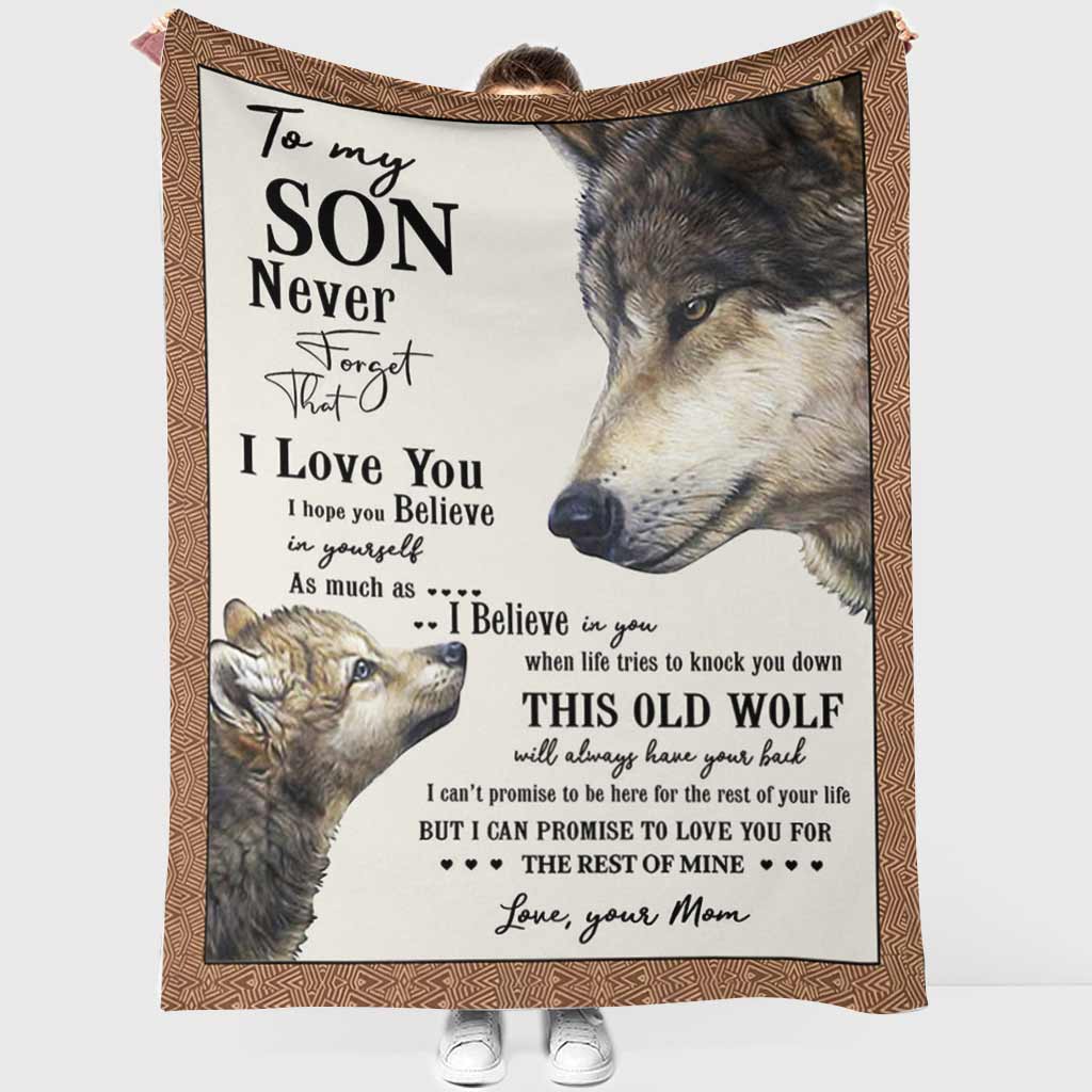 Wolf To My Son Never Forget Flannel Blanket For Living Room And Bedroom Styling