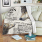 Wolf To My Son Never Forget Flannel Blanket For Relaxing At Home And Travel