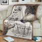 Wolf To My Son Never Forget Flannel Blanket For Bed Sofa And Reading Nook Decor