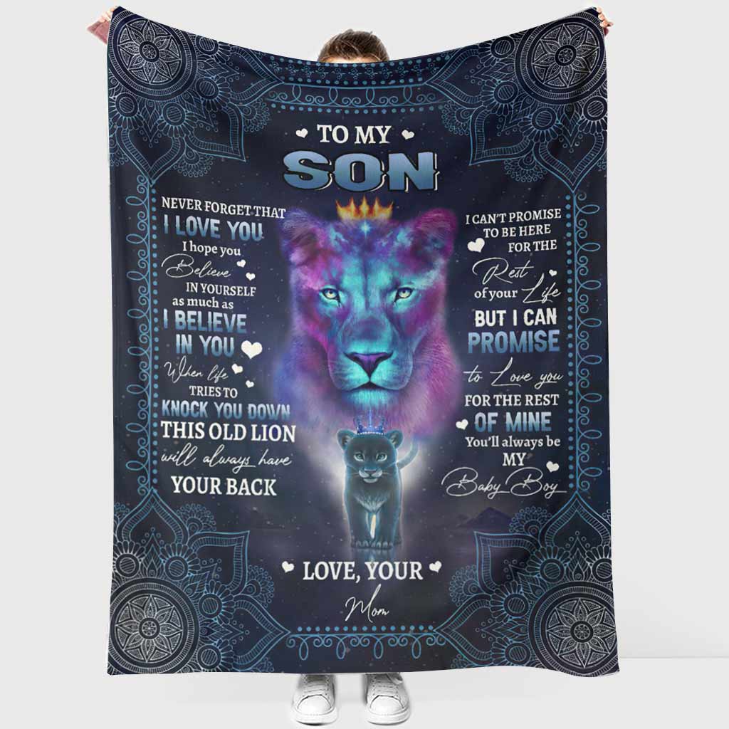 Lion To My Son I Love You This Old Flannel Blanket For Living Room And Bedroom Styling