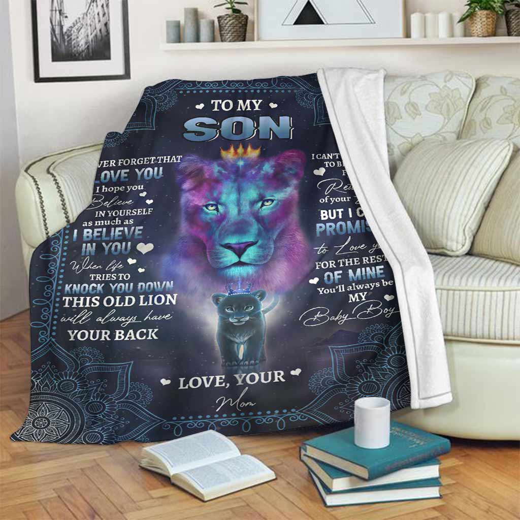 Lion To My Son I Love You This Old Flannel Blanket For Relaxing At Home And Travel