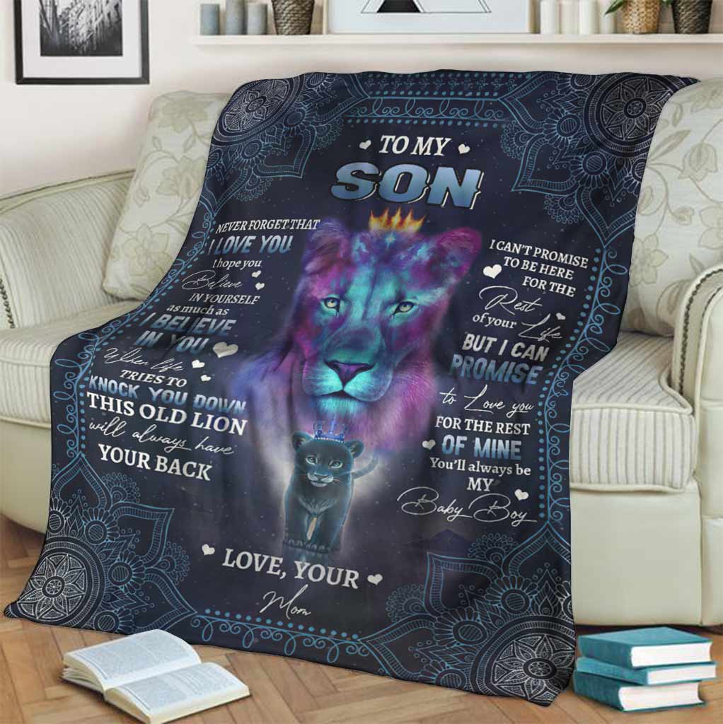 Lion To My Son I Love You This Old Flannel Blanket For Bed Sofa And Reading Nook Decor