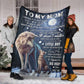 Wolf To My Mom With Moon Flannel Blanket For Soft Bed Couch And Home Comfort