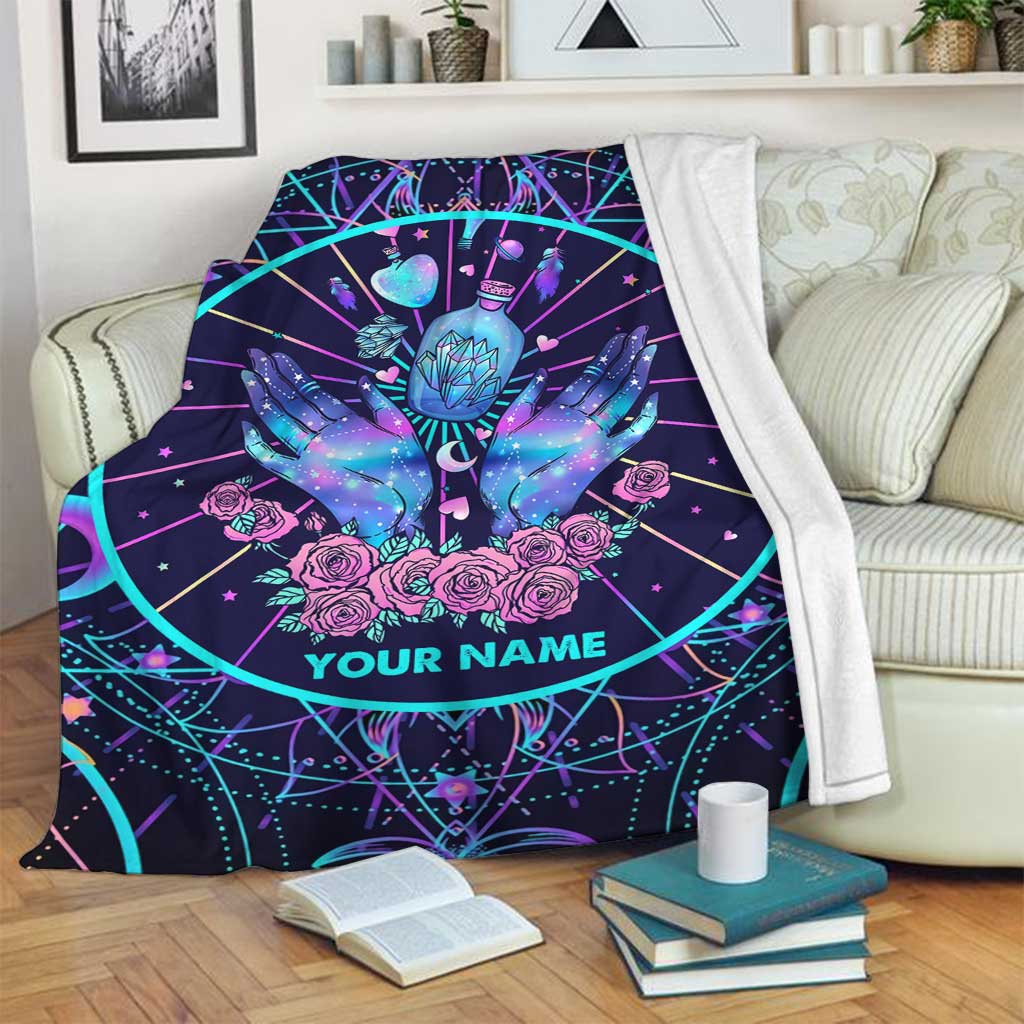 Witch Good Luck Good Love And Good Magic Personalized Flannel Blanket For Relaxing At Home And Travel