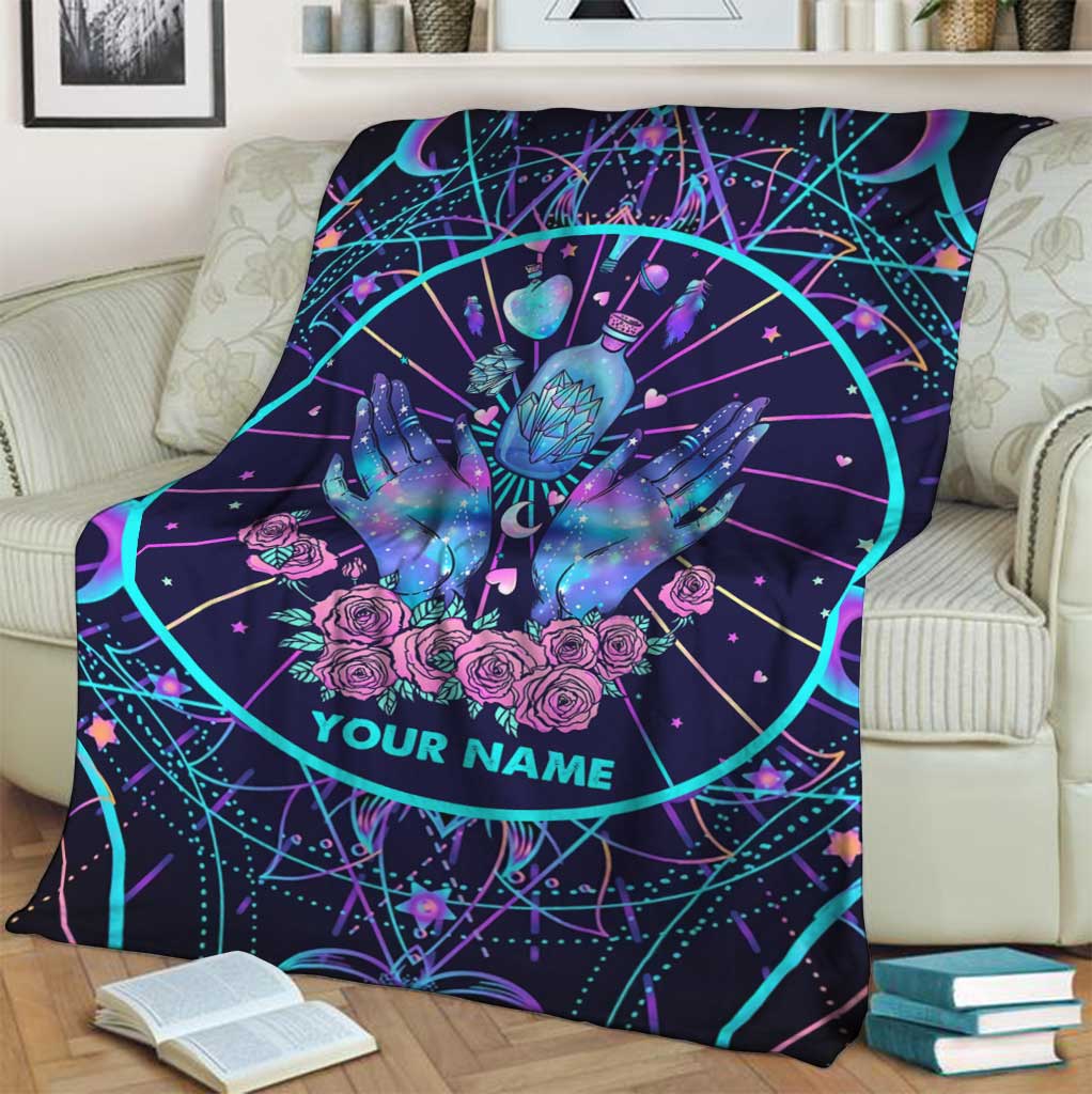 Witch Good Luck Good Love And Good Magic Personalized Flannel Blanket For Bed Sofa And Reading Nook Decor
