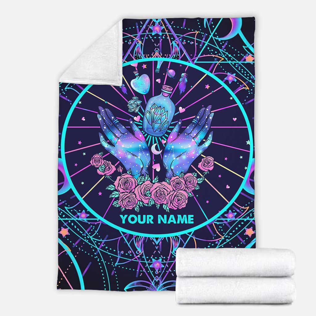 Witch Good Luck Good Love And Good Magic Personalized Flannel Blanket For Cozy Home Lounging And Gifting