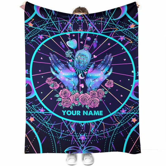 Witch Good Luck Good Love And Good Magic Personalized Flannel Blanket For Cozy Bedroom And Sofa Decor