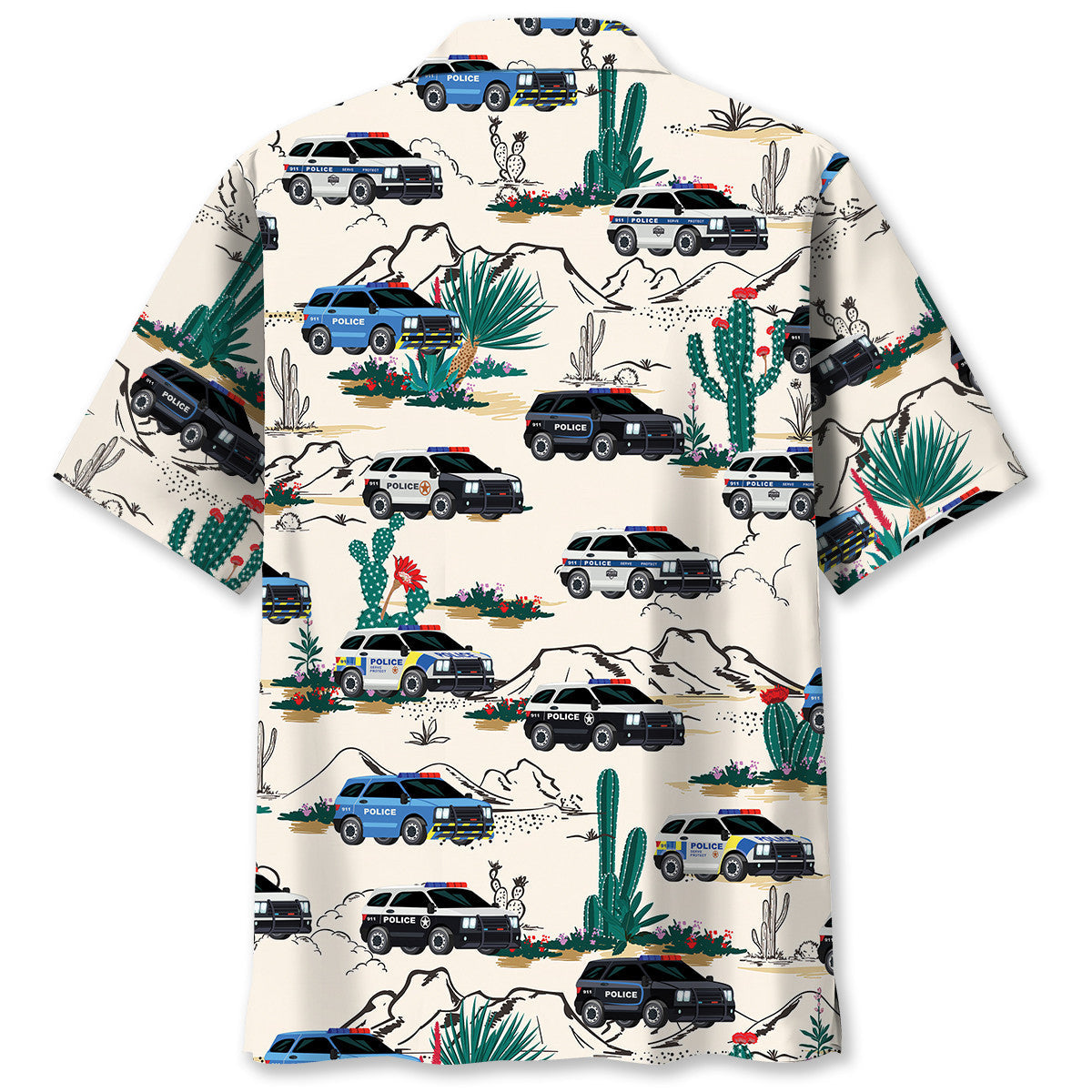 Police Cars Hawaiian Shirt