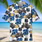 Summer Old Car Police Hawaiian Shirt