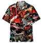 Drag Racing Retro Red Hawaiian Shirt