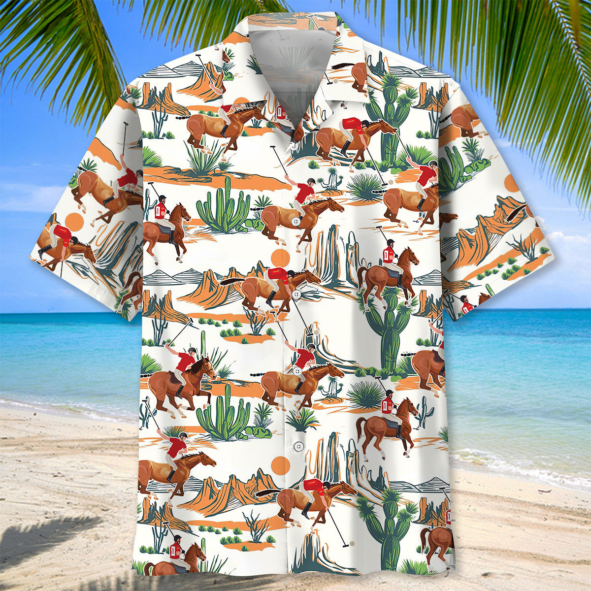Desert Horse Polo Sport Hawaiian Shirt