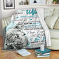 Wolf To My Wife Couple Flannel Blanket For Soft Bed Couch And Home Comfort