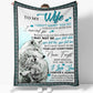 Wolf To My Wife Couple Flannel Blanket For Cozy Bedroom And Sofa Decor