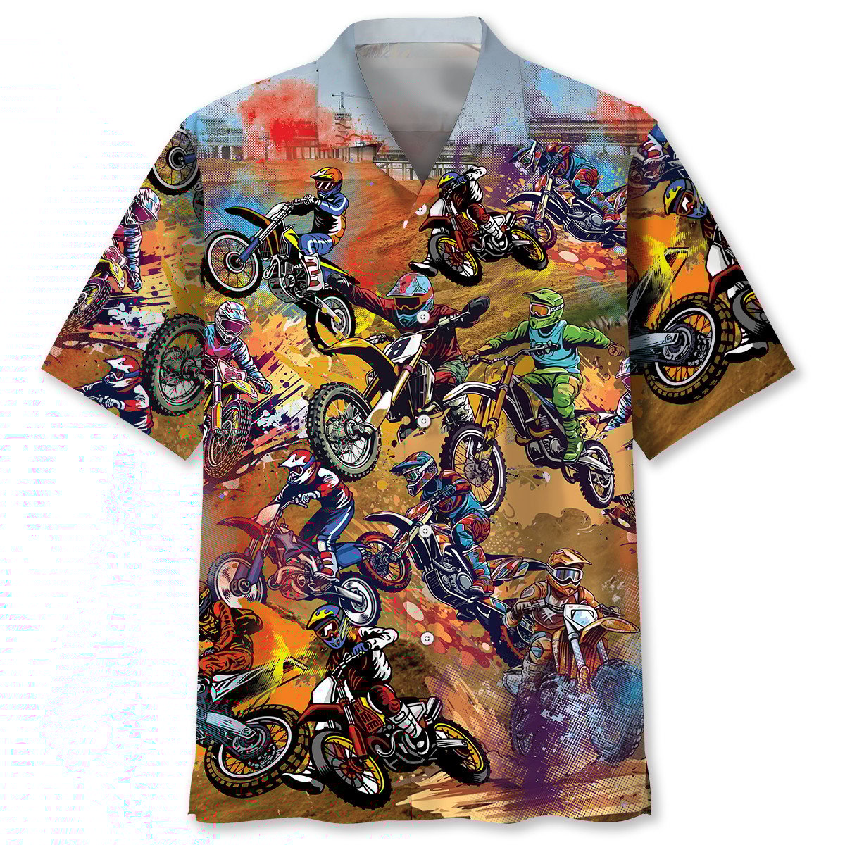 Dirt Bike Vintage Art Hawaiian Shirt