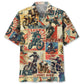 Dirt Bike Retro Magazine Hawaiian Shirt
