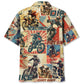 Dirt Bike Retro Magazine Hawaiian Shirt
