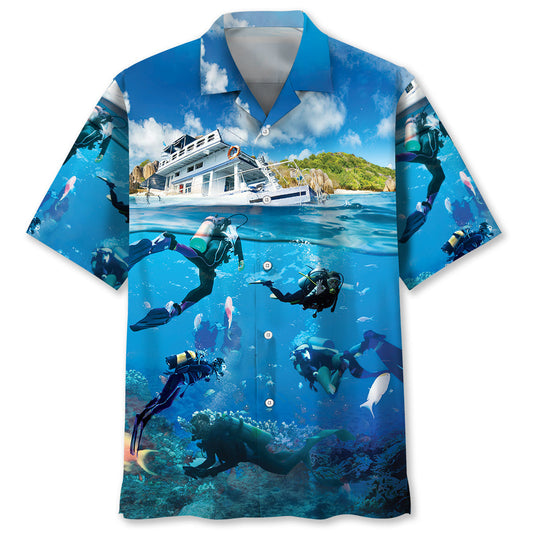 Scuba Diving Cruise Vacation Hawaiian Shirt