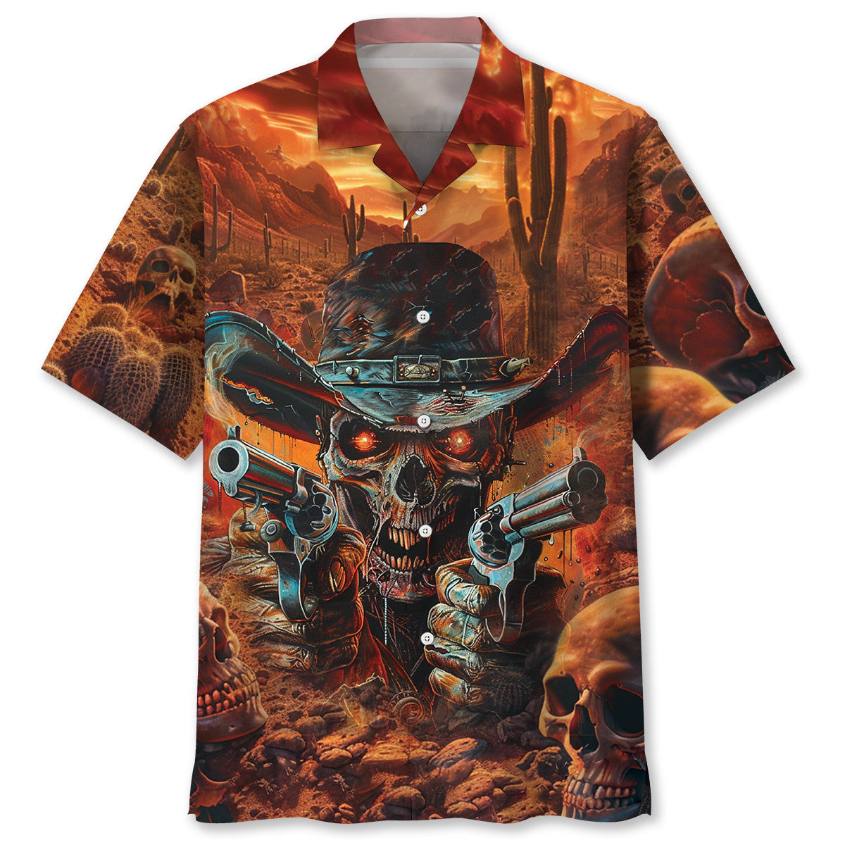 Cowboy Skull Chefiff Hawaiian Shirt