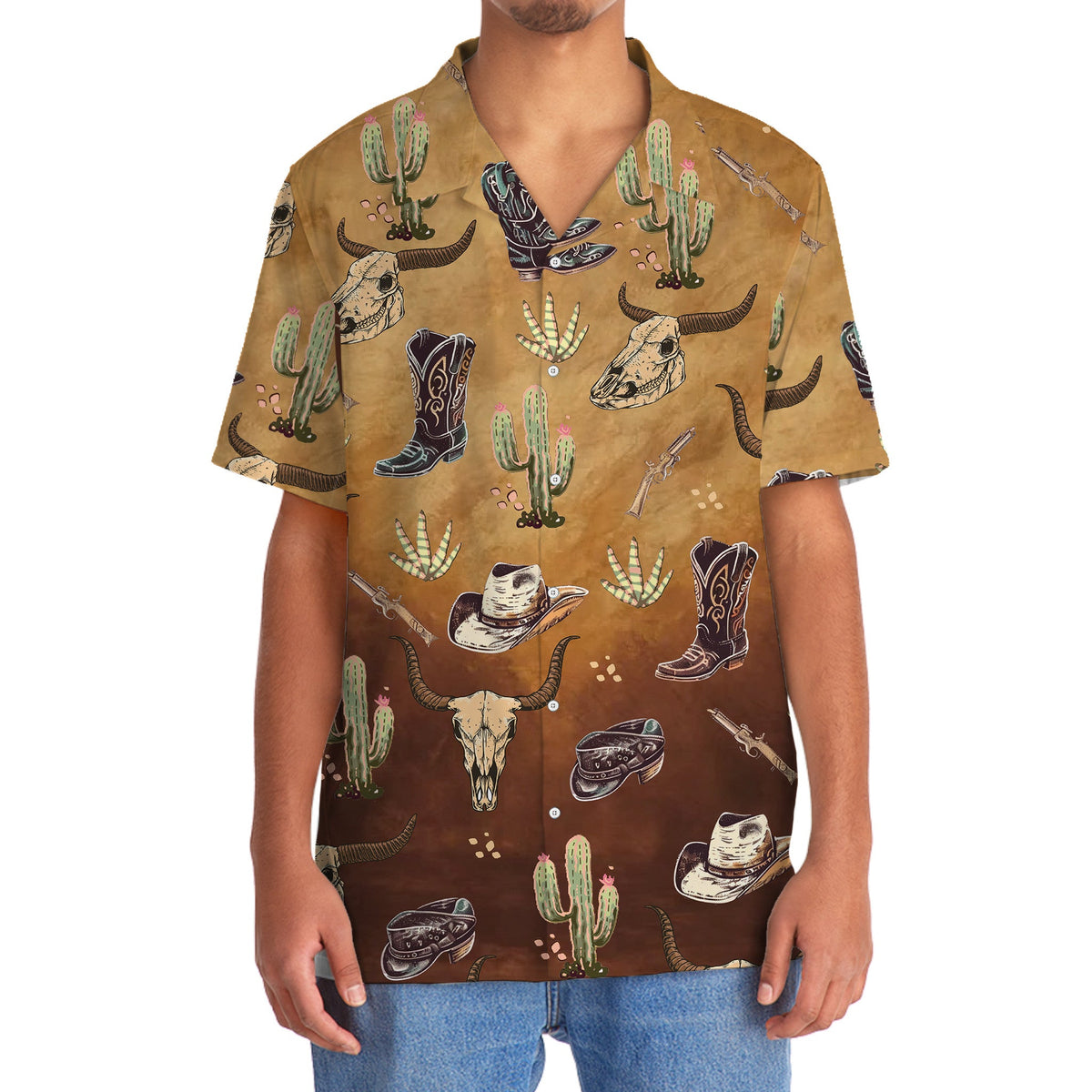 Cowboy Cactus Hawaiian Shirt