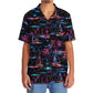 Neon Tropical Sailboat Hawaiian Shirt