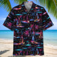 Neon Tropical Sailboat Hawaiian Shirt