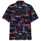 Neon Tropical Sailboat Hawaiian Shirt