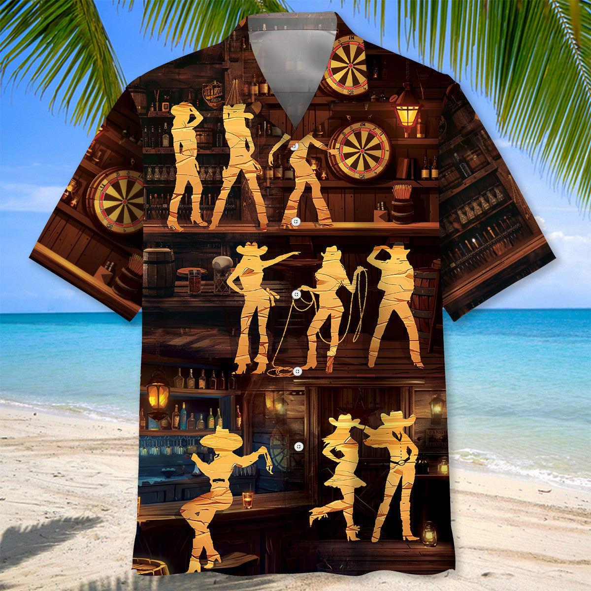 Cowboy Cowgirl Bar Hawaiian Shirt